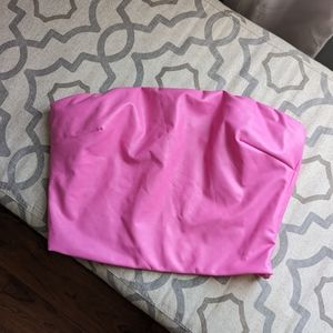 Fashion Nova hot pink strapless crop top Small